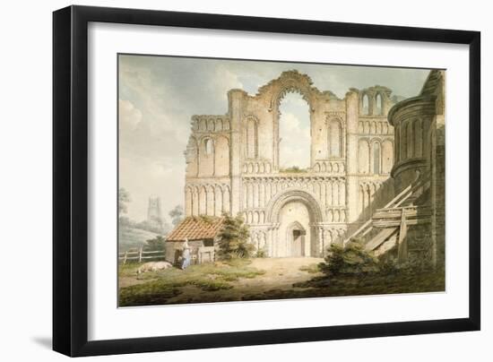 West Front of Castle Acre Priory Church, Near Downham, Norfolk, 1796-Edward Dayes-Framed Giclee Print