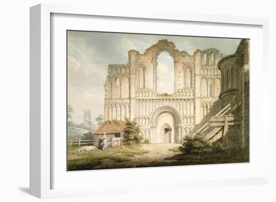 West Front of Castle Acre Priory Church, Near Downham, Norfolk, 1796-Edward Dayes-Framed Giclee Print