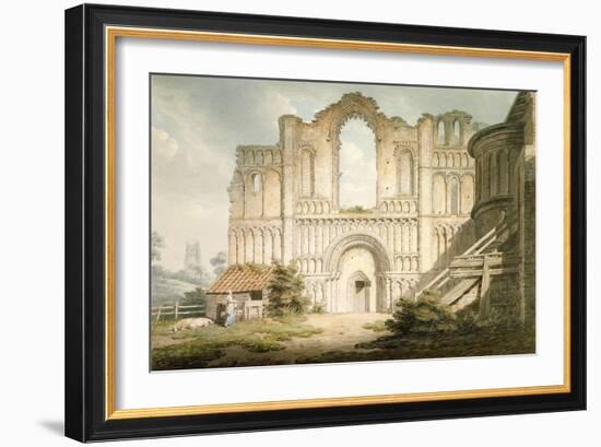 West Front of Castle Acre Priory Church, Near Downham, Norfolk, 1796-Edward Dayes-Framed Giclee Print