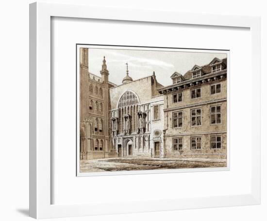 West Front of Guildhall Chapel, City of London, 1886-William Griggs-Framed Giclee Print