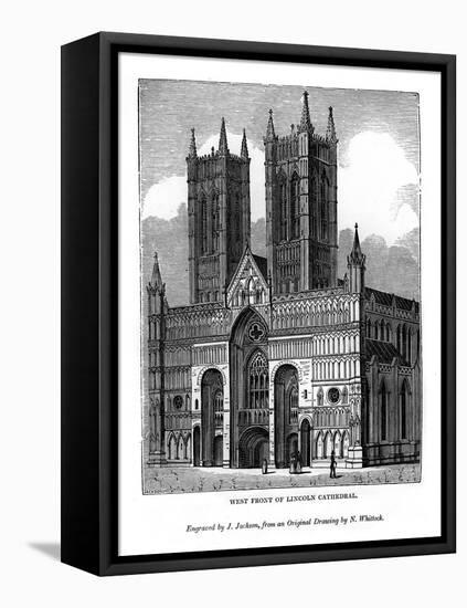 West Front of Lincolin Cathedral, 1843-J Jackson-Framed Premier Image Canvas