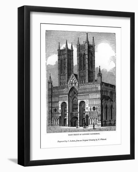 West Front of Lincolin Cathedral, 1843-J Jackson-Framed Giclee Print