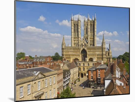 West Front of Lincoln Cathedral and Exchequer Gate, Lincoln, Lincolnshire, England, United Kingdom-Neale Clarke-Mounted Photographic Print