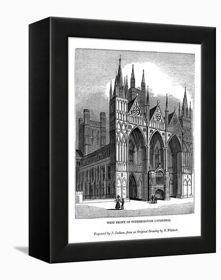 West Front of Peterborough Cathedral, 1843-J Jackson-Framed Premier Image Canvas