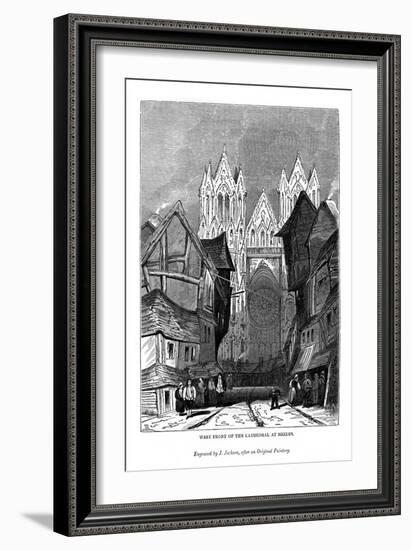 West Front of the Cathedral at Rheims, 1843-J Jackson-Framed Giclee Print