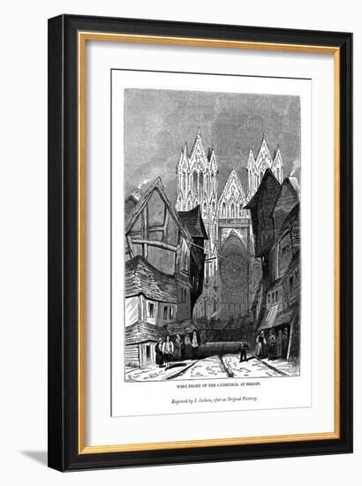 West Front of the Cathedral at Rheims, 1843-J Jackson-Framed Giclee Print