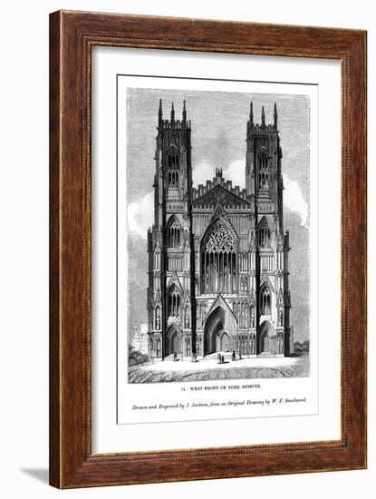 West Front of York Minster, C1820-1830-J Jackson-Framed Giclee Print