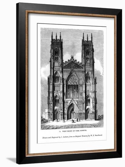 West Front of York Minster, C1820-1830-J Jackson-Framed Giclee Print