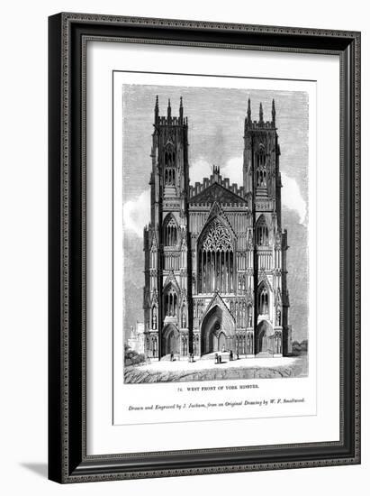 West Front of York Minster, C1820-1830-J Jackson-Framed Giclee Print