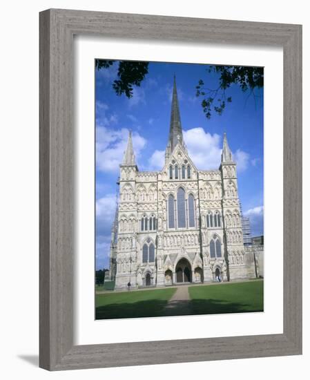 West Front, Salisbury Cathedral, Salisbury, Wiltshire, England, United Kingdom-David Hunter-Framed Photographic Print