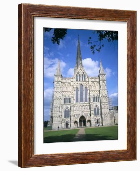 West Front, Salisbury Cathedral, Salisbury, Wiltshire, England, United Kingdom-David Hunter-Framed Photographic Print