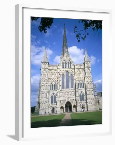 West Front, Salisbury Cathedral, Salisbury, Wiltshire, England, United Kingdom-David Hunter-Framed Photographic Print