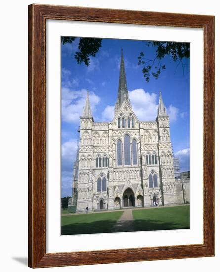 West Front, Salisbury Cathedral, Salisbury, Wiltshire, England, United Kingdom-David Hunter-Framed Photographic Print