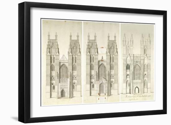 West Front Tower-Nicholas Hawksmoor-Framed Art Print