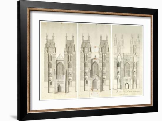 West Front Tower-Nicholas Hawksmoor-Framed Art Print