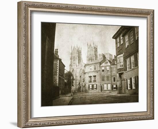 West Front, York Minster, from Lendall Street, 1845 (B/W Photo)-William Henry Fox Talbot-Framed Giclee Print