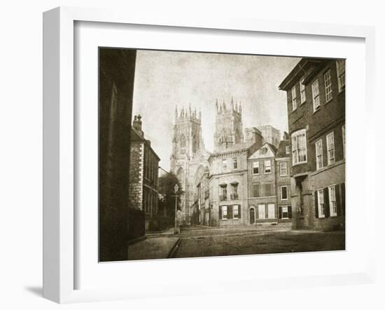 West Front, York Minster, from Lendall Street, 1845 (B/W Photo)-William Henry Fox Talbot-Framed Giclee Print