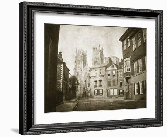 West Front, York Minster, from Lendall Street, 1845 (B/W Photo)-William Henry Fox Talbot-Framed Giclee Print