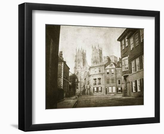 West Front, York Minster, from Lendall Street, 1845 (B/W Photo)-William Henry Fox Talbot-Framed Giclee Print