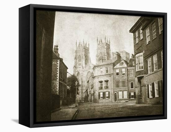 West Front, York Minster, from Lendall Street, 1845 (B/W Photo)-William Henry Fox Talbot-Framed Premier Image Canvas