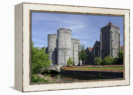 West Gate Towers, Canterbury, Kent-Peter Thompson-Framed Premier Image Canvas