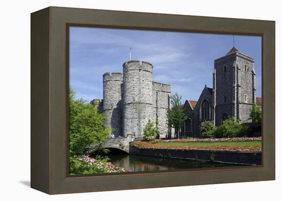 West Gate Towers, Canterbury, Kent-Peter Thompson-Framed Premier Image Canvas