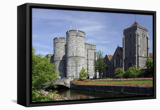 West Gate Towers, Canterbury, Kent-Peter Thompson-Framed Premier Image Canvas
