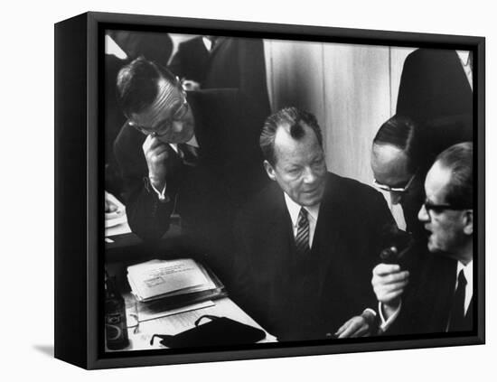 West Germany Chairman Willy Brandt, During Democratic Party Meeting Following Elections-Loomis Dean-Framed Premier Image Canvas