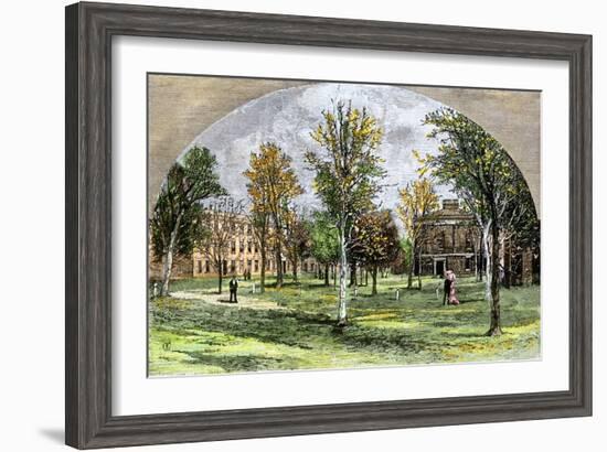 West Hall and Library of Williams College, Williamstown, Ma, 1880s-null-Framed Giclee Print