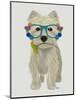 West Highland Terrier Flower Glasses-Fab Funky-Mounted Art Print