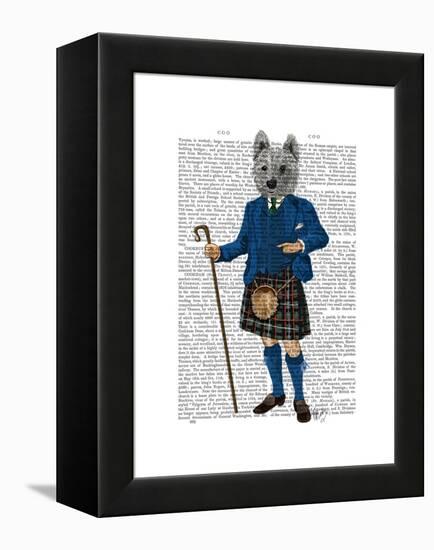 West Highland Terrier in Kilt-Fab Funky-Framed Stretched Canvas