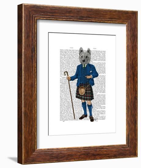 West Highland Terrier in Kilt-Fab Funky-Framed Art Print