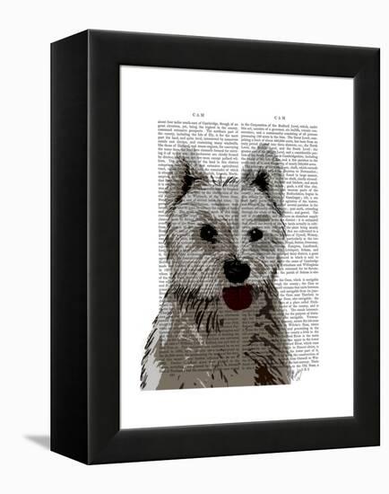 West Highland Terrier Plain-Fab Funky-Framed Stretched Canvas