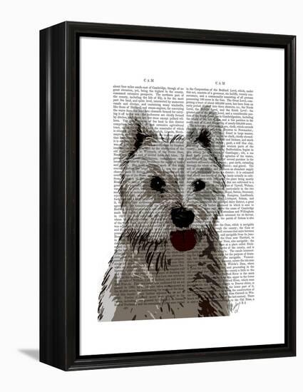 West Highland Terrier Plain-Fab Funky-Framed Stretched Canvas