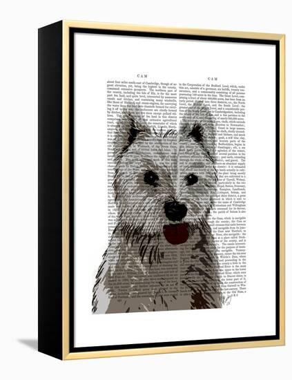 West Highland Terrier Plain-Fab Funky-Framed Stretched Canvas