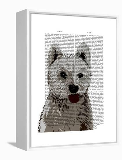 West Highland Terrier Plain-Fab Funky-Framed Stretched Canvas