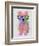 West Highland Terrier Rainbow Splash-Fab Funky-Framed Art Print