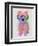 West Highland Terrier Rainbow Splash-Fab Funky-Framed Art Print