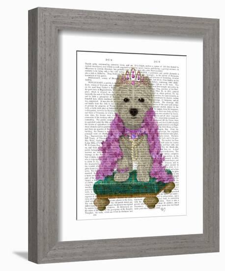 West Highland Terrier with Tiara-Fab Funky-Framed Art Print