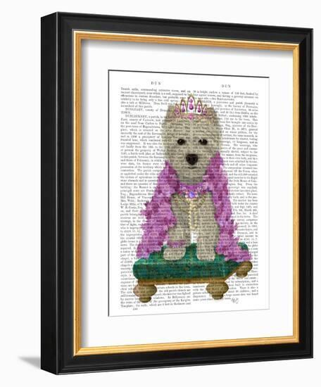 West Highland Terrier with Tiara-Fab Funky-Framed Art Print