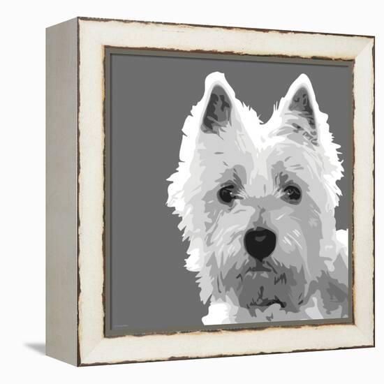 West Highland Terrier-Emily Burrowes-Framed Stretched Canvas