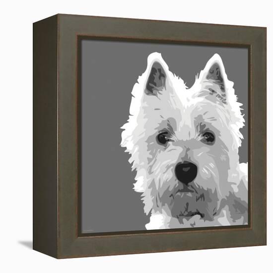 West Highland Terrier-Emily Burrowes-Framed Stretched Canvas