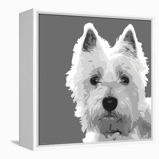 West Highland Terrier-Emily Burrowes-Framed Stretched Canvas