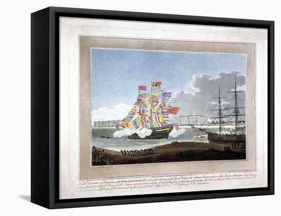 West India Docks, Poplar, London, 1802-Peltro William Tomkins-Framed Premier Image Canvas