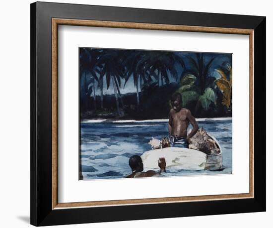 West Indian Divers-Winslow Homer-Framed Giclee Print