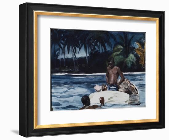 West Indian Divers-Winslow Homer-Framed Giclee Print