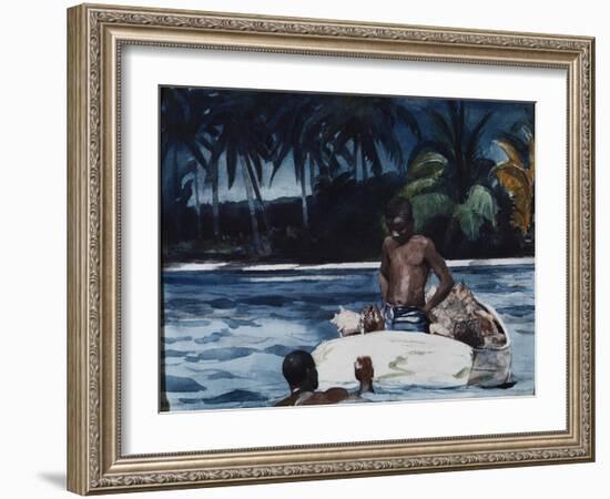 West Indian Divers-Winslow Homer-Framed Giclee Print