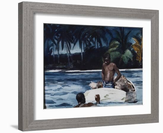 West Indian Divers-Winslow Homer-Framed Giclee Print