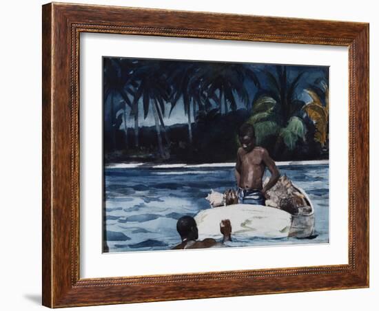 West Indian Divers-Winslow Homer-Framed Giclee Print