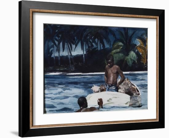 West Indian Divers-Winslow Homer-Framed Giclee Print